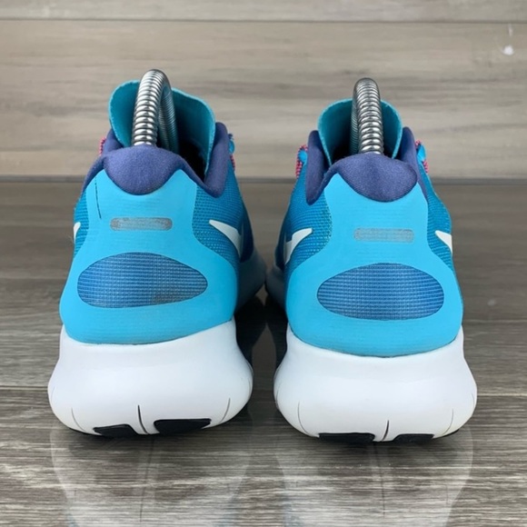 Blue/White womens Nike Free RN 2017 running walking shoes size 10 - Picture 4 of 4